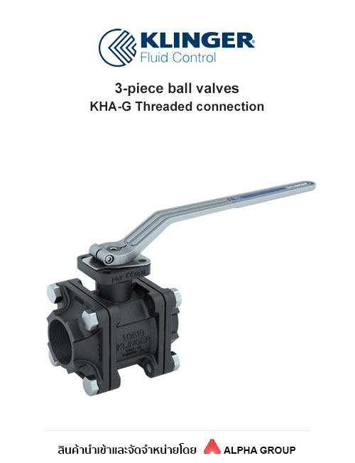 3-piece ball valve with full bore
