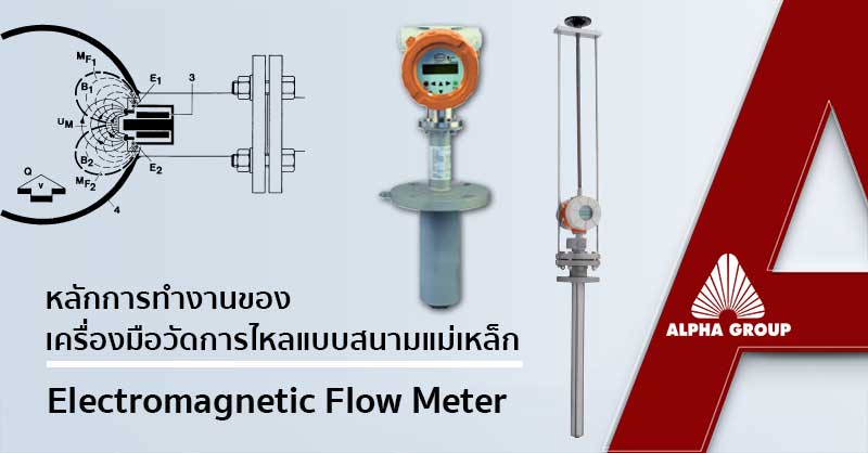 หลักการทำงาน electromagnetic flow meter
