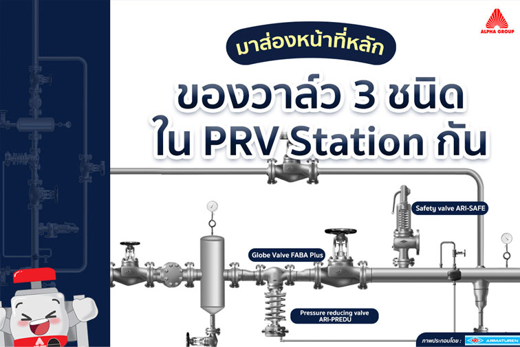 วาล์ว 3 ชนิด ใน PRV Station